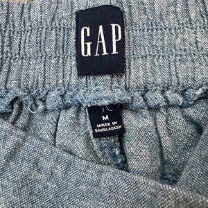 GAP Women's Linen Blend Shorts Chambray Blue